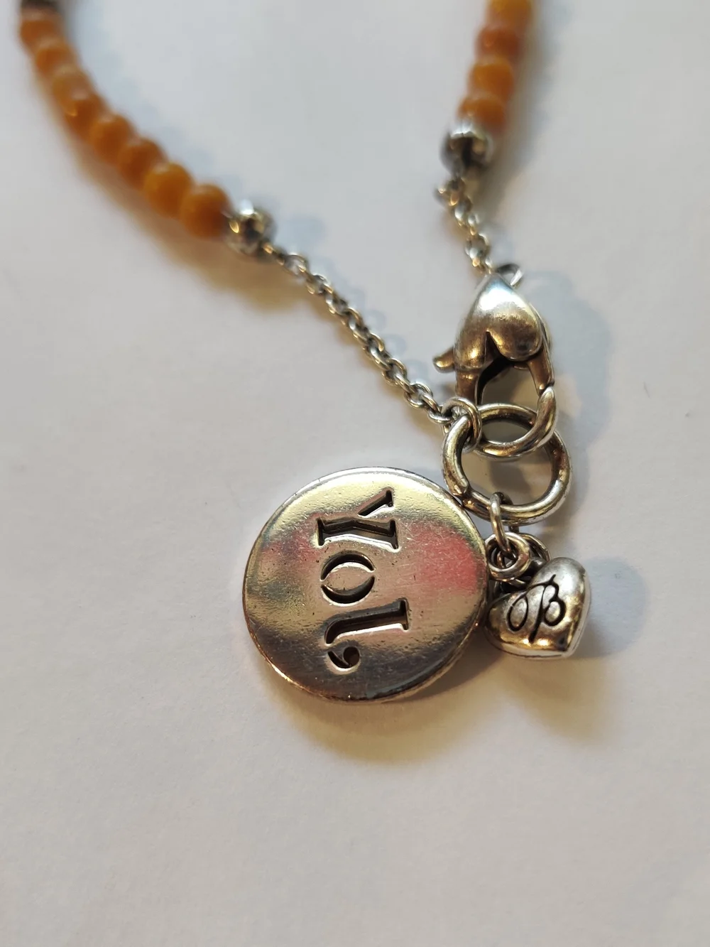 Brighton JOY Charm Beaded Bracelet - Yellow Beads